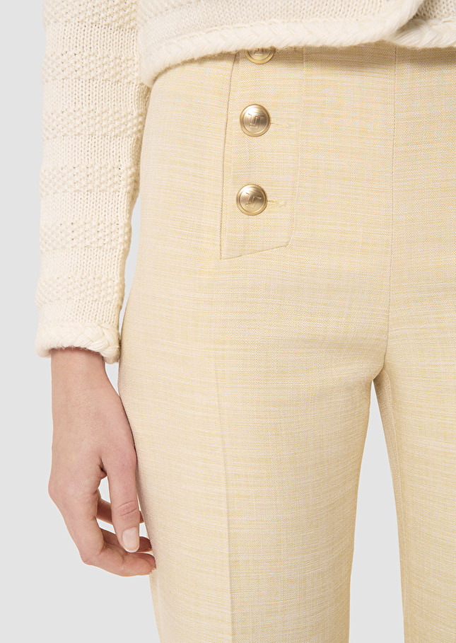 Pepino yellow tailored canvas pants Vanilla TARA JARMON UK