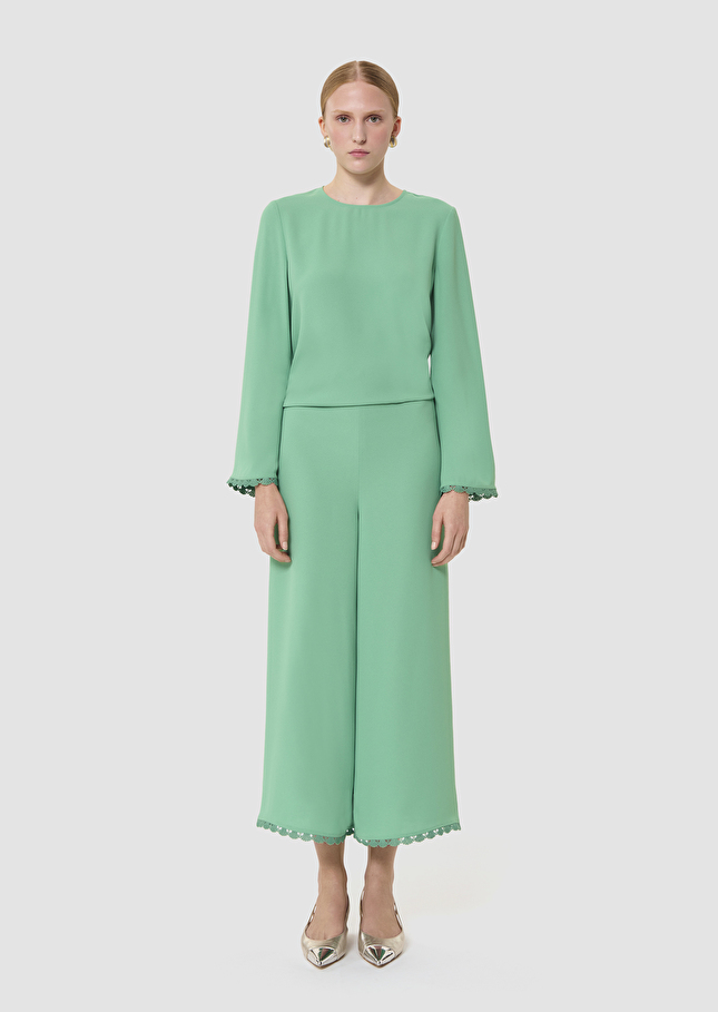 Positive green crepe pants Green TARA JARMON UK