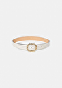 Gigi belt ecru leather Craie TARA JARMON UK
