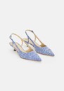Kaia gold blue denim loafers Indigo TARA JARMON UK