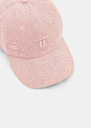 Carole pink denim cap Blush, Grey TARA JARMON UK