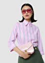 Charlot pink ribbed poplin shirt Blush TARA JARMON UK