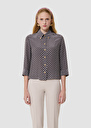 Charlot grey poplin shirt with white hearts Grey TARA JARMON UK