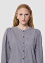 Candeur grey ribbed poplin shirt Charcoal TARA JARMON UK