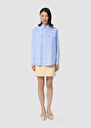Cassandre blue poplin shirt Horizon TARA JARMON UK