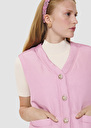 Dario matte pink sleeveless down jacket Blush TARA JARMON UK