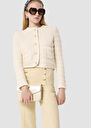 Giuda ecru cotton cardigan Bonbon, Horizon, Off-white TARA JARMON UK
