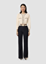 Gemini ecru wool and cotton cardigan Off-white TARA JARMON UK