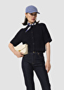 Gracy midnight cotton cardigan Night, Off-white TARA JARMON UK