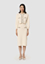 Jylia ecru wool skirt Off-white TARA JARMON UK