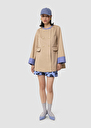 Matilda beige cotton coat Sand TARA JARMON UK