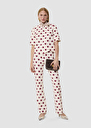 Paivan ecru pants with pink hearts Craie TARA JARMON UK
