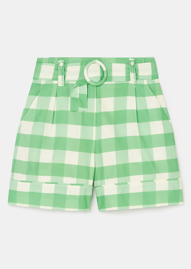 Shelby green gingham short Green TARA JARMON UK