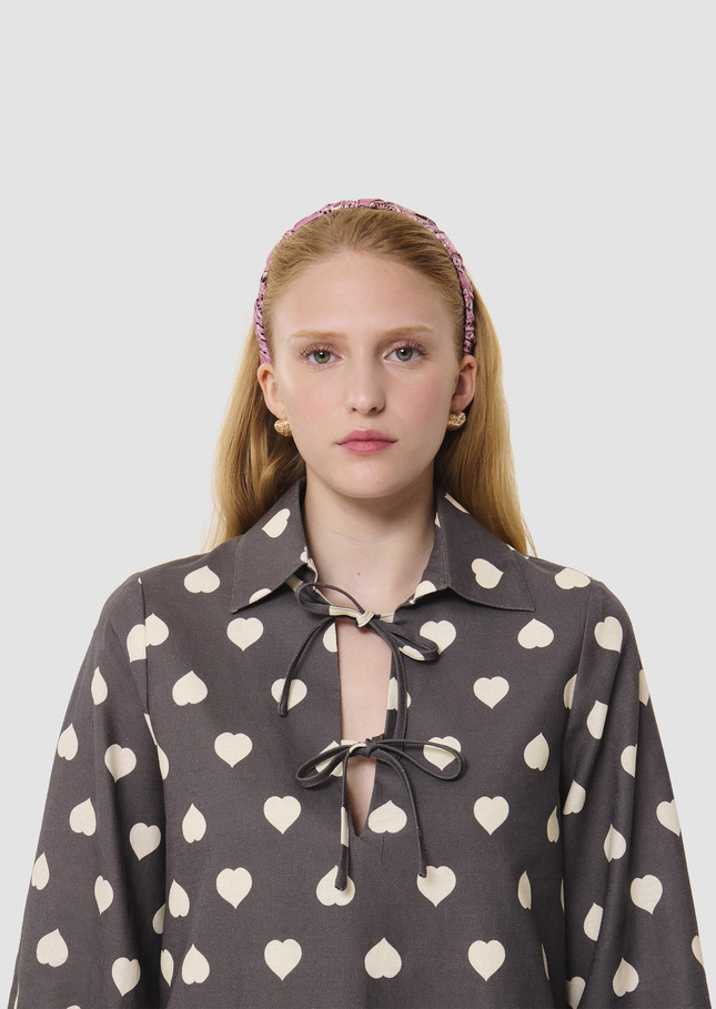 Tao grey Top with white hearts Grey TARA JARMON UK