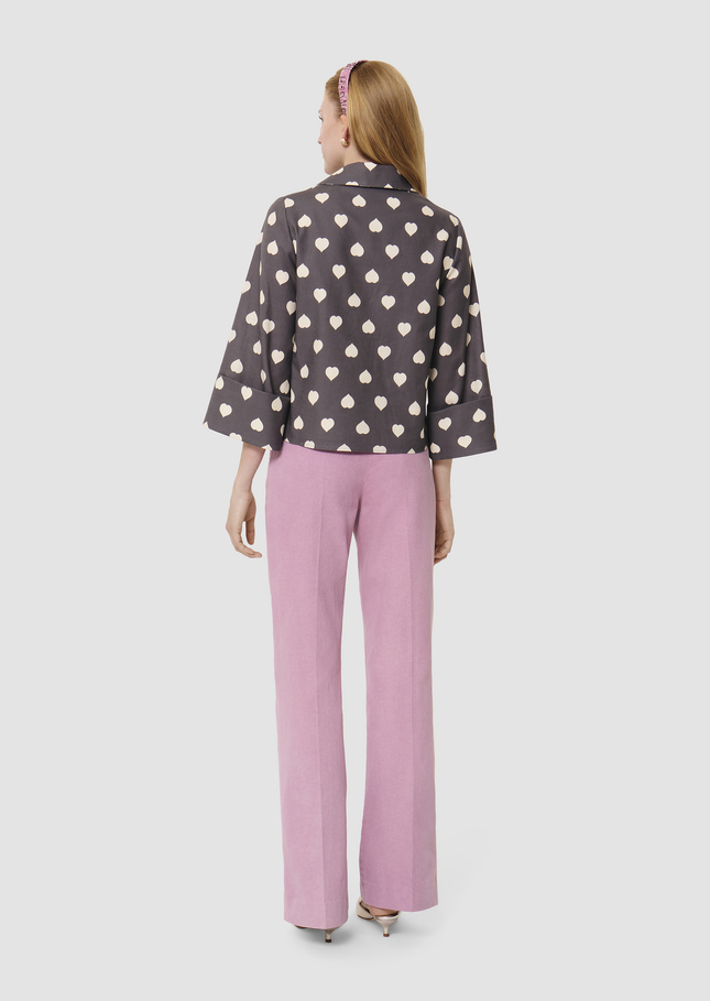 Tao grey Top with white hearts Grey TARA JARMON UK