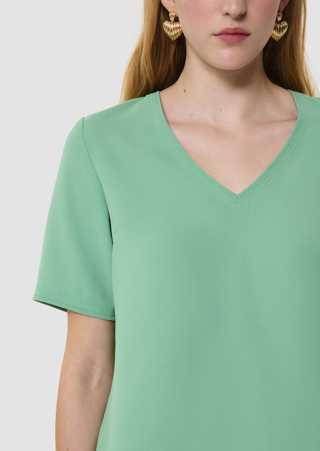 Toscane green crepe t-shirt Green TARA JARMON UK