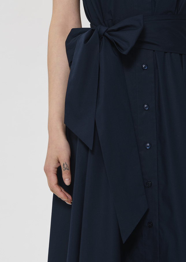 Rosia midnight blue poplin dress Night TARA JARMON UK