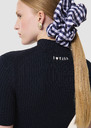 Perla midnight blue ribbed knit sweater Night, Off-white, Pink TARA JARMON UK