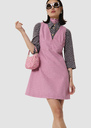 Ricky pink cotton denim dress Old pink TARA JARMON UK