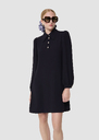 Rolfo midnight blue crepe dress Night, Off-white TARA JARMON UK