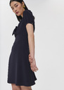Rochel midnight blue fluid crepe dress Night TARA JARMON UK