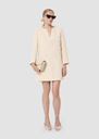 Rheala ecru crepe dress Green, Off-white, Poppy TARA JARMON UK
