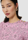 Tampa pink t-shirt with bandana pattern Rosewood TARA JARMON UK