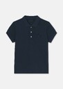 Tammy midnight blue cotton polo shirt Night, Pistache, White TARA JARMON UK