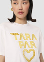 Trefle white double cotton T-shirt Pistache, Yellow TARA JARMON UK