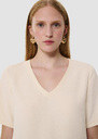 Toscane ecru crepe t-shirt Green, Off-white TARA JARMON UK