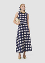 Tepee midnight blue gingham top Night, Pink TARA JARMON UK