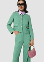 Vinny green flammed fabric jacket Green, Vanilla TARA JARMON UK
