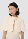 Valentinie ecru crepe cape Off-white, Poppy TARA JARMON UK