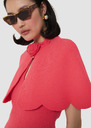Valentinie red crepe cape Off-white, Poppy TARA JARMON UK
