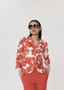 Valensole red floral prints cotton jacket Poppy TARA JARMON UK