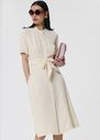 Ricochet ecru fluid crepe dress Off-white TARA JARMON UK