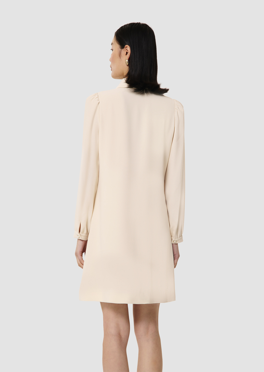 Rolfo ecru crepe dress Off-white TARA JARMON UK