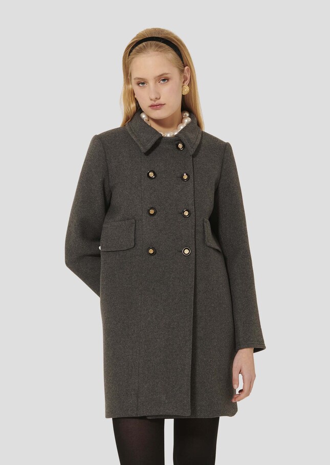 Grey wool coat Marceau Gray grey TARA JARMON UK
