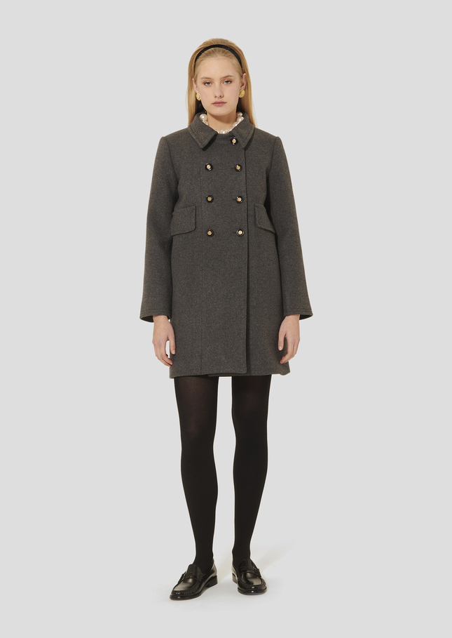 Grey wool coat Marceau Gray grey TARA JARMON UK