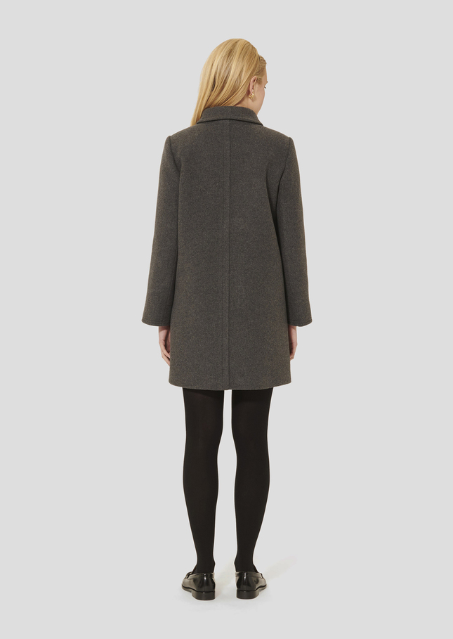 Grey wool coat Marceau Gray grey TARA JARMON UK