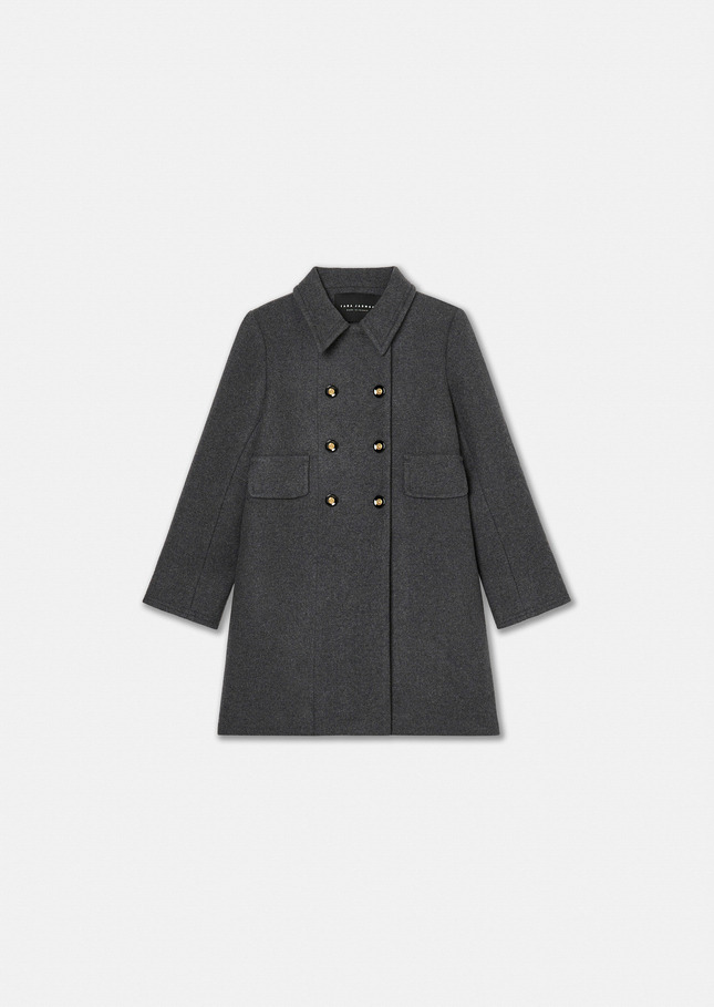 Grey wool coat Marceau Gray grey TARA JARMON UK