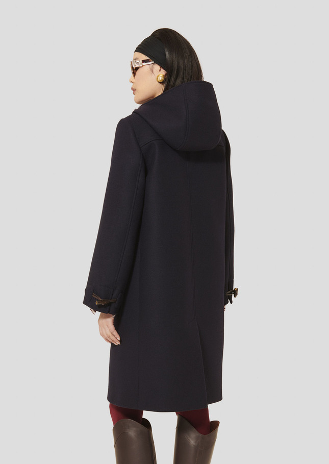 Midnight blue wool coat Manoela Night TARA JARMON UK