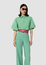 Calypso green poplin shirt Pistache TARA JARMON UK