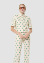 Christine ecru hearts print shirt Pistache TARA JARMON UK
