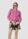 Giuda pink cotton and wool cardigan Bonbon, Horizon, Off-white TARA JARMON UK