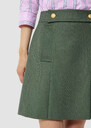 Jimmy green tailored wool skirt Night, Thym TARA JARMON UK