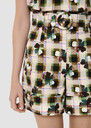 Shelby green short with clover pattern Thym TARA JARMON UK