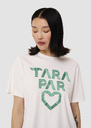 Trefle white double cotton T-shirt Pistache, Yellow TARA JARMON UK