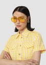 Taormina yellow gingham top Mimosa, Night TARA JARMON UK