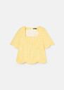 Timothee yellow gingham top Mimosa, Night TARA JARMON UK
